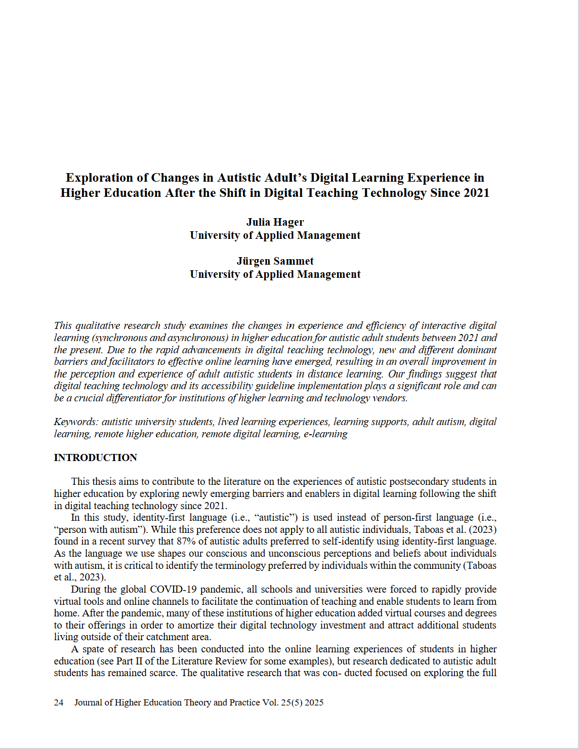 1. Seite des Artikels