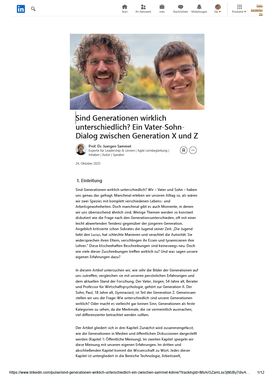 Jürgen Sammet und sein Sohn Paul Sammet